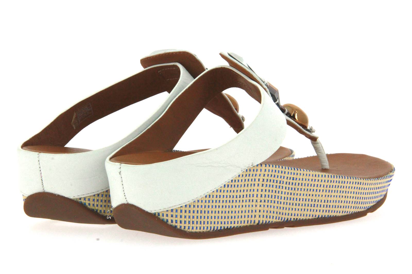Fitflop Pantolette JEWELEY TOE-POST URBAN WHITE (39)