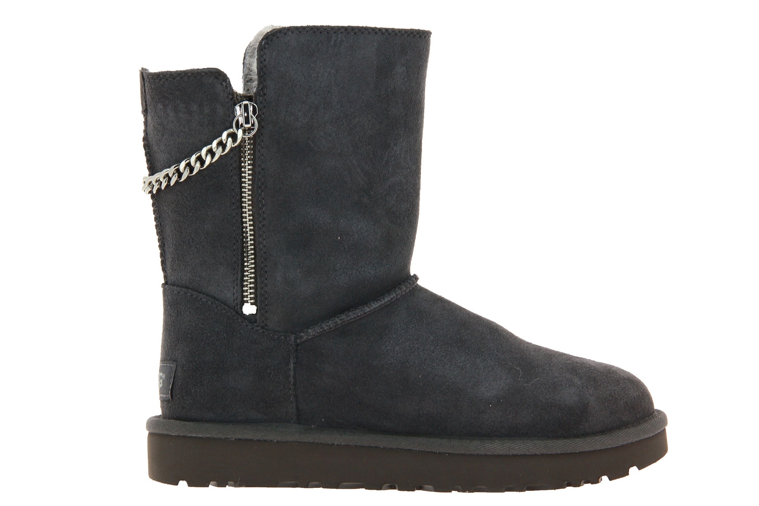 UGG Australia Boots CLASSIC SHORT SPARKLE ZIP CHARCOAL (42)