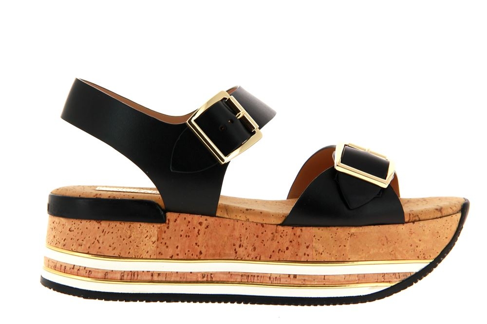 Hogan Plateau-Sandale SUGHERO PROFILI MIC MOD FIBBIA SCHWARZ (36)