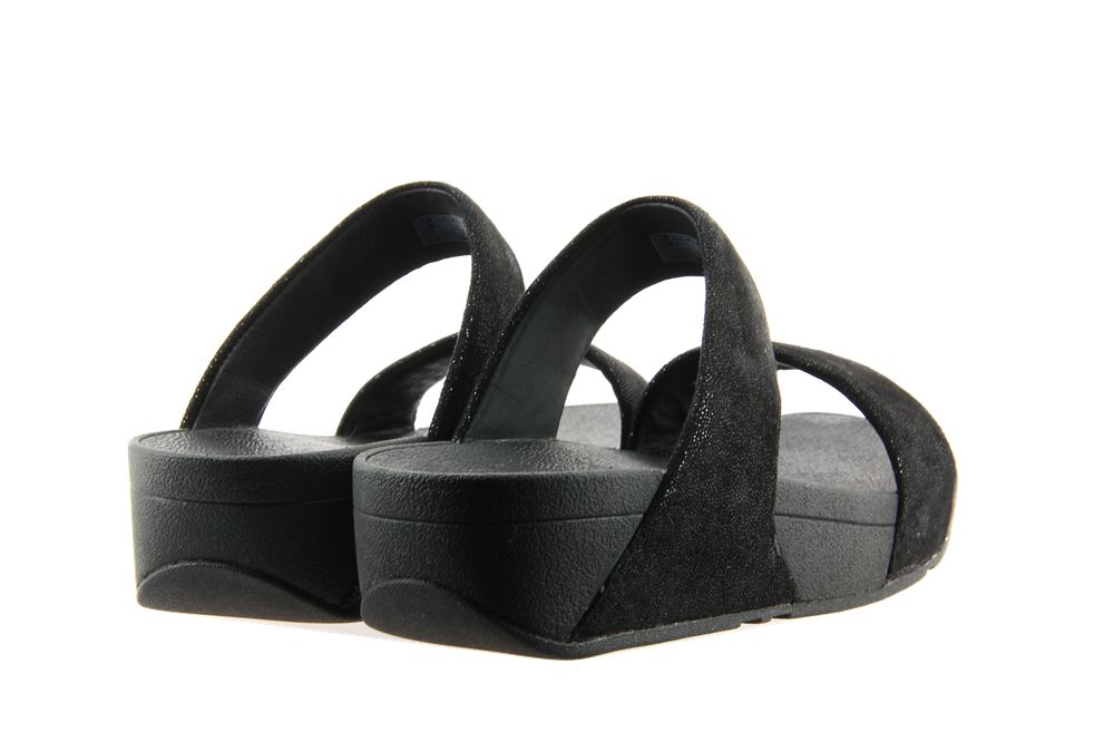 Fitflop Pantolette SHIMMY SUEDE SLIDE BLACK GLIMMER (40)