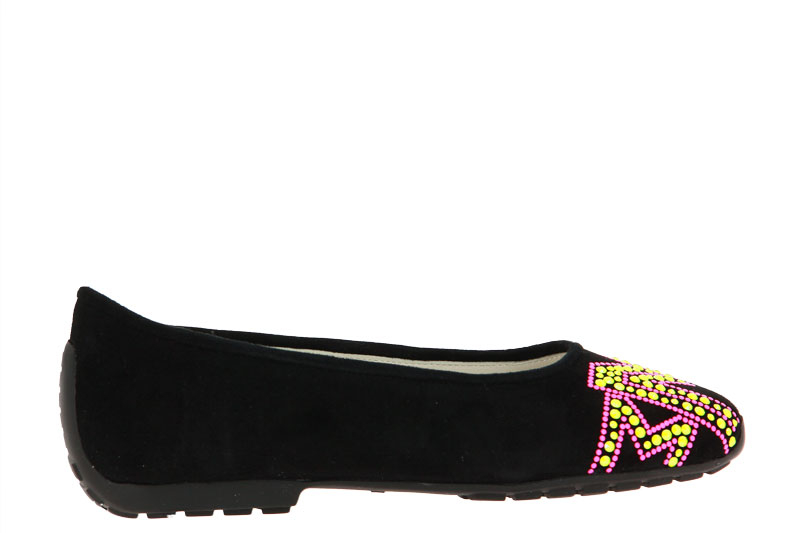 Mania Slipper CAMOSCIO NERO SWAROVSKI NEON (40½)