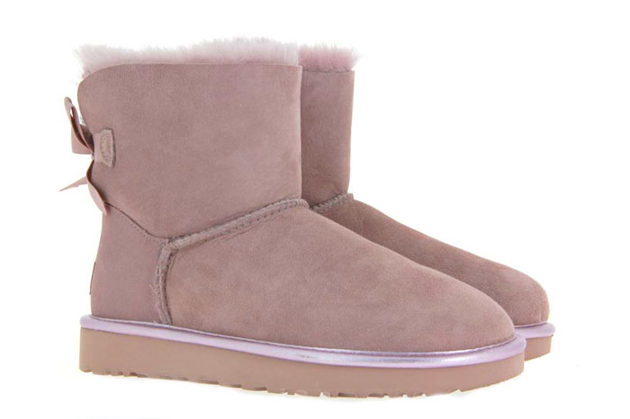 UGG Australia Boots MINI BAILEY BOW II METALLIC DUSK (40)