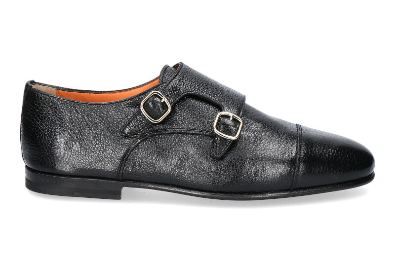 Santoni Monk LEATHER BLACK (41½)