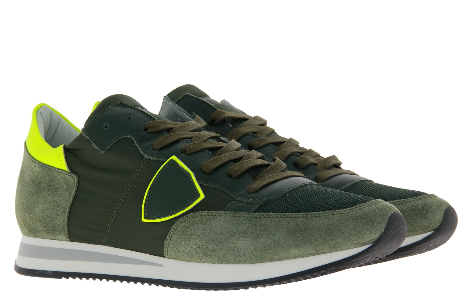 Philippe Model Sneaker TROPEZ MONDIAL FLUO VERT JAUNE (45)