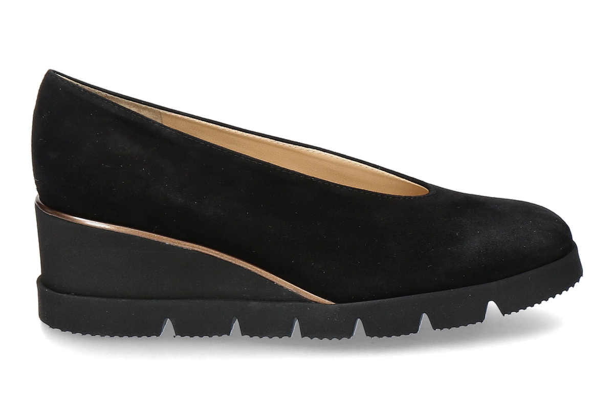 Brunate Keilpumps NABRU CAMOSCIO- nero/ schwarz