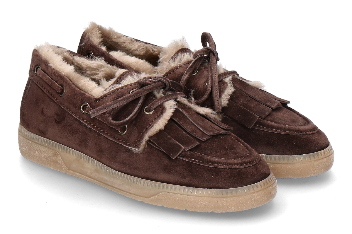 Kennel & Schmenger Mokassin POP SUEDE gefüttert- pepe camel/ dunkelbraun