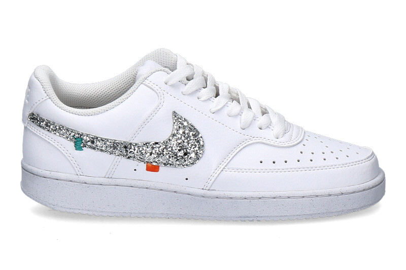 Nike by BallodaSola Sneaker COURT VISION GLITTER SILVER