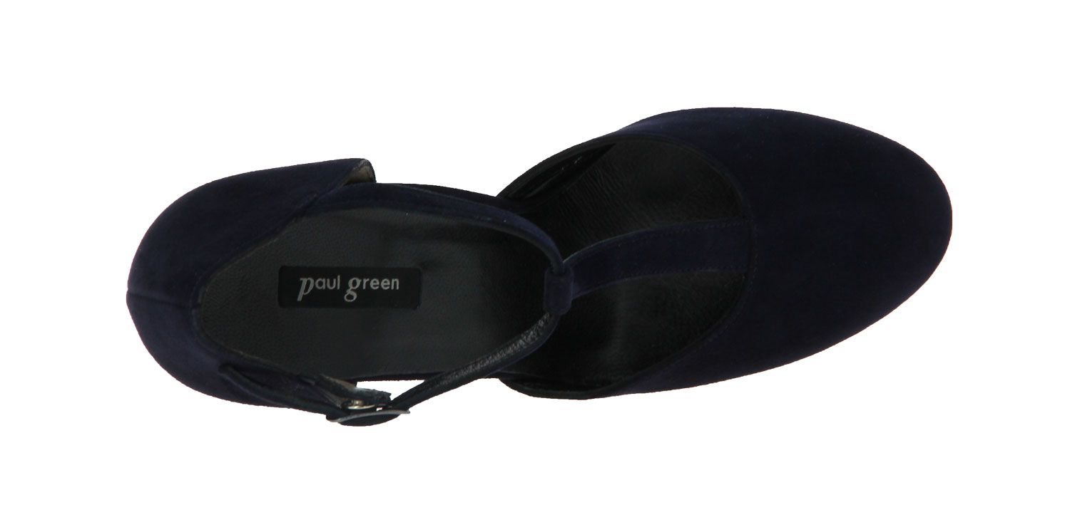 Paul Green Spangenpumps SAMTZIEGE BLAU (38)