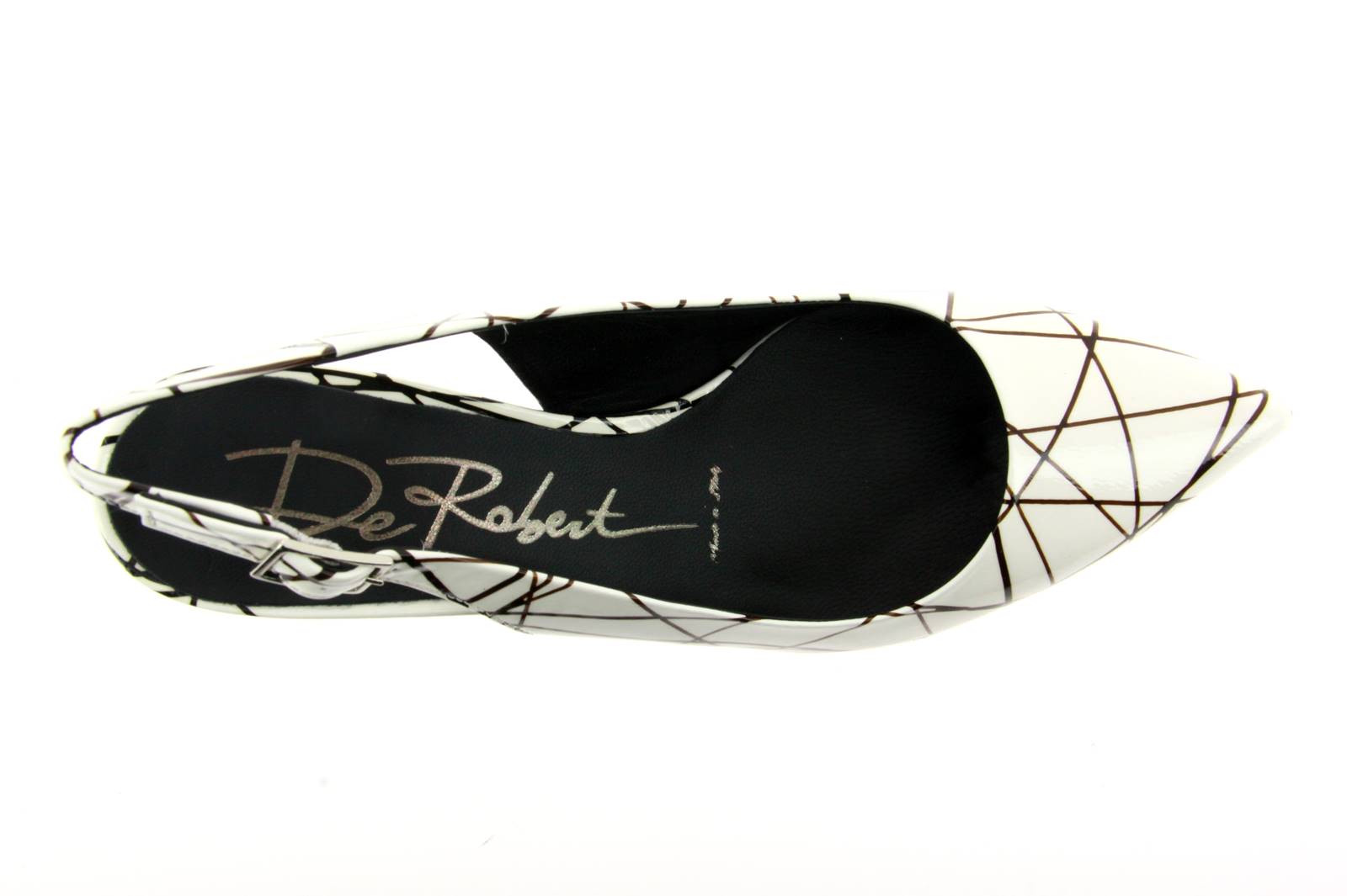 De Robert Slingpumps POLLOK VERNICE BIANCO  (38)