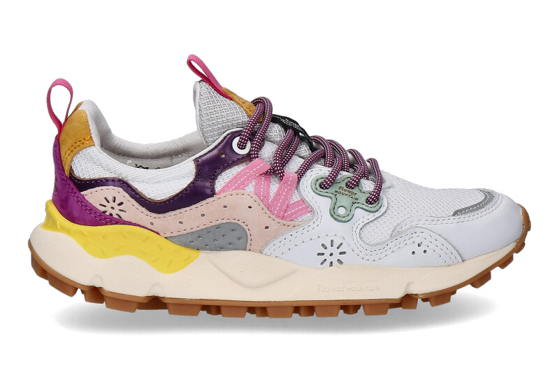 Flower Mountain Sneaker YAMANO 3 WOMAN SUEDE MESH WHITE PASTELL MULTI 
