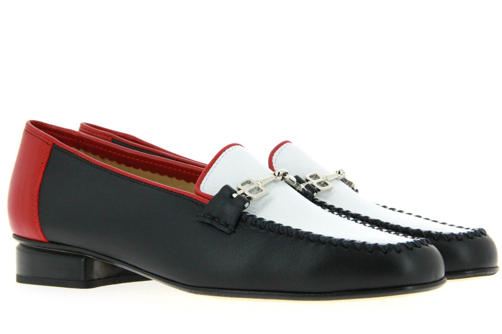 Brunate Trotteur NAPPA BLU BIANCO ROSSO (38½) Brunate Trotteur NAPPA BLU BIANCO ROSSO (38½)