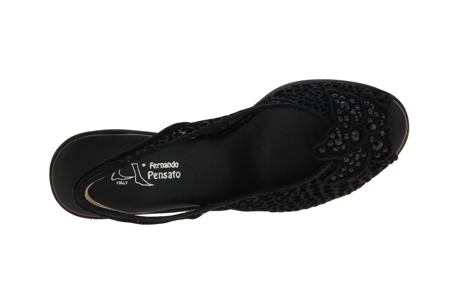 Fernando Pensato Keilsandale PRINCESS CAMOSCIO NERO (36)