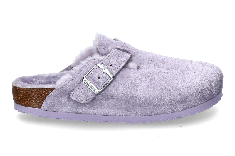 Birkenstock Damen-Clogs gefüttert BOSTON SHEARLING- purple fog