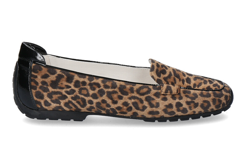 Mania Slipper CAMOSCIO LEOPARD PIUMA NERO (37½)