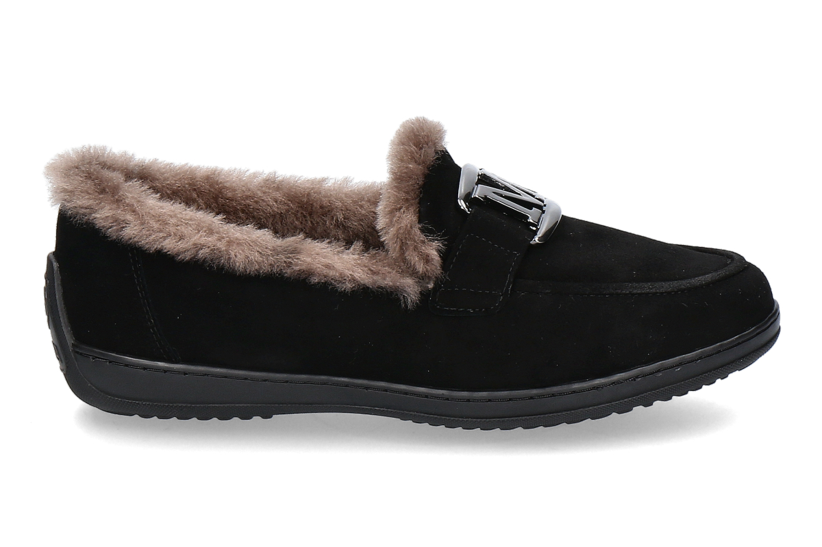 Mania Loafer gefüttert 1409 CAMOSCIO- schwarz/ nero