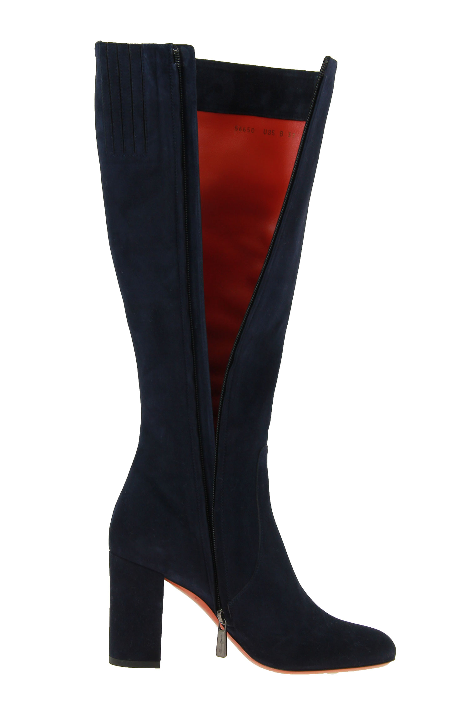 Santoni Stiefel VELOURSLEDER BLAU (37½)