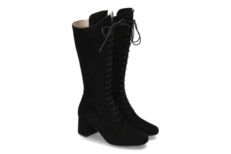 dirndl + bua Stiefel ZIEGENVELOUR SCHWARZ (38)