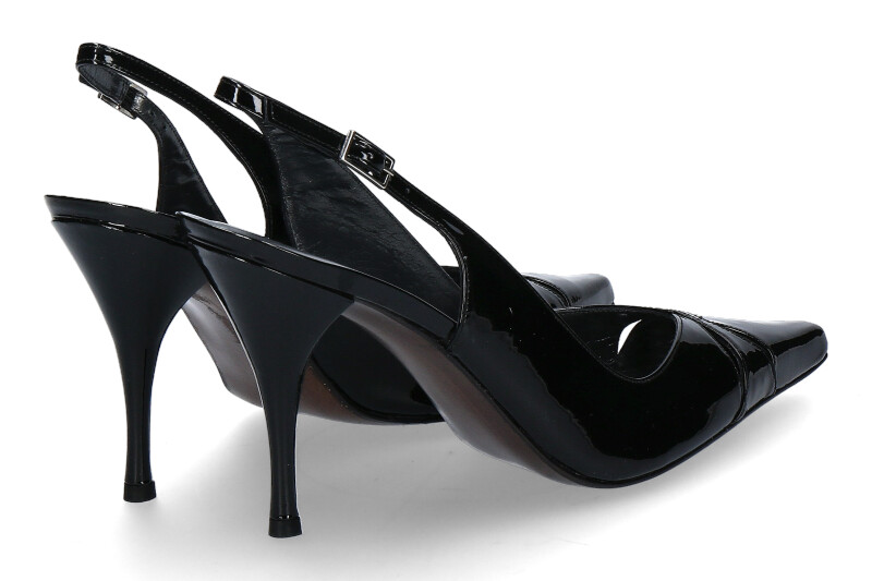 Stuart Weitzman Sandale REVEALING BLACK SOFT PATENT (38)