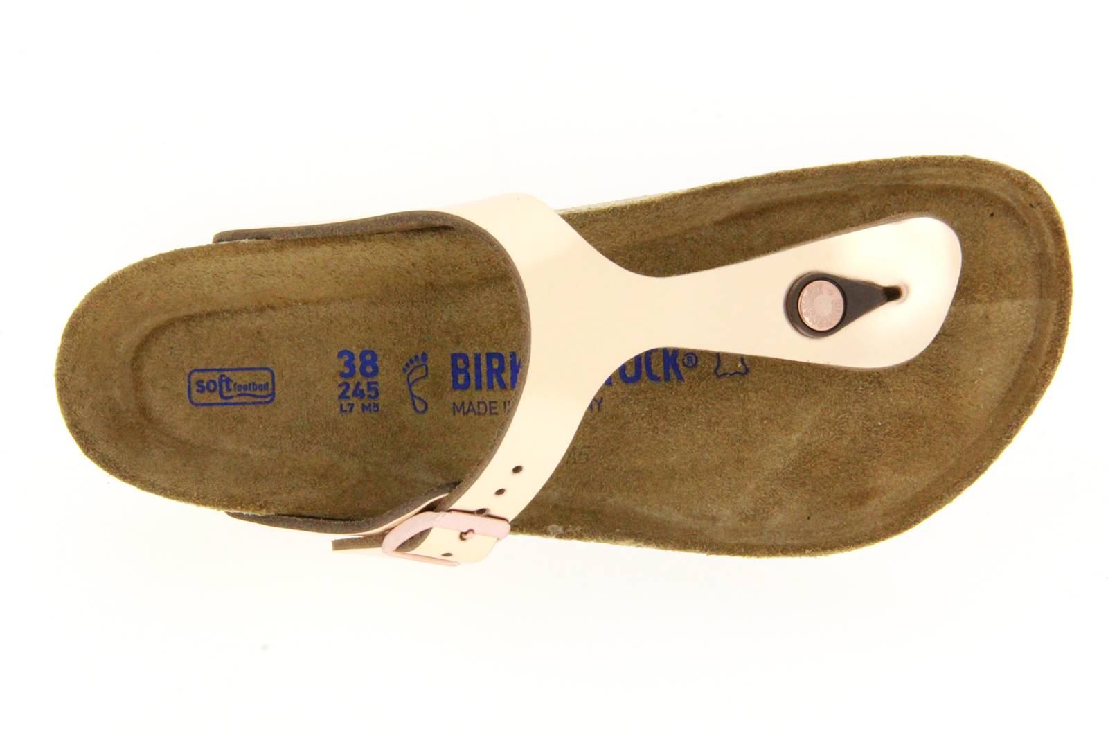 Birkenstock Pantolette GIZEH NORMAL NATURLEDER METALLIC COOPER (37 )
