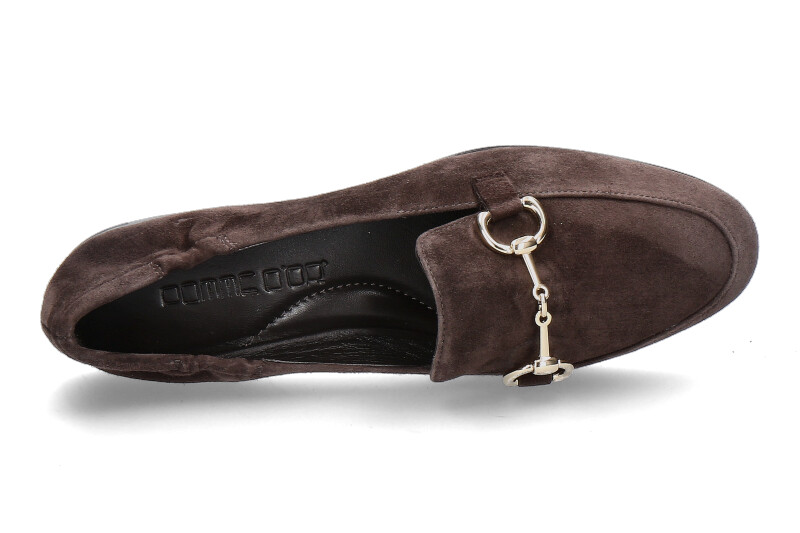 Pomme d'Or Loafer GIORGIA CAMOSCIO- coffee/dunkelbraun