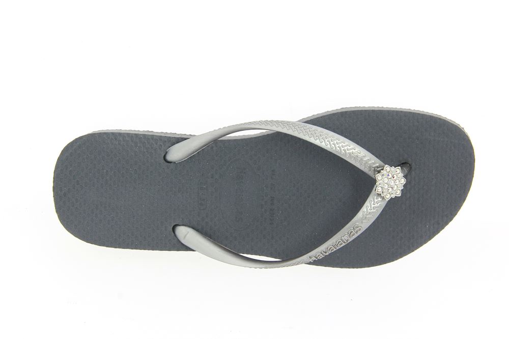 Havaianas Zehenstegsandale CRYSTAL POEM STEEL GRAY  (43-44)