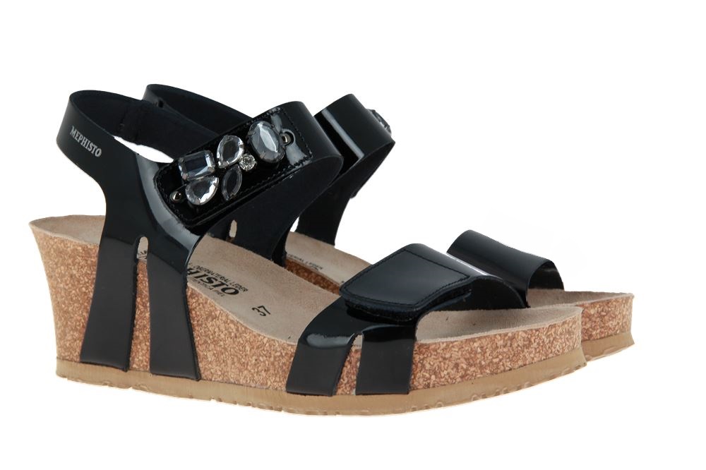 Mephisto Sandale LOTTIE BLACK VERNIS LUNEL (42)