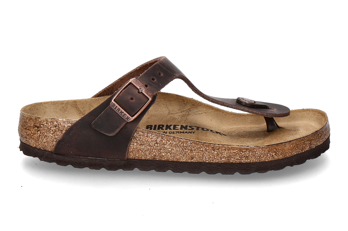 Birkenstock Pantolette GIZEH NORMAL NUBUK- habana/ braun
