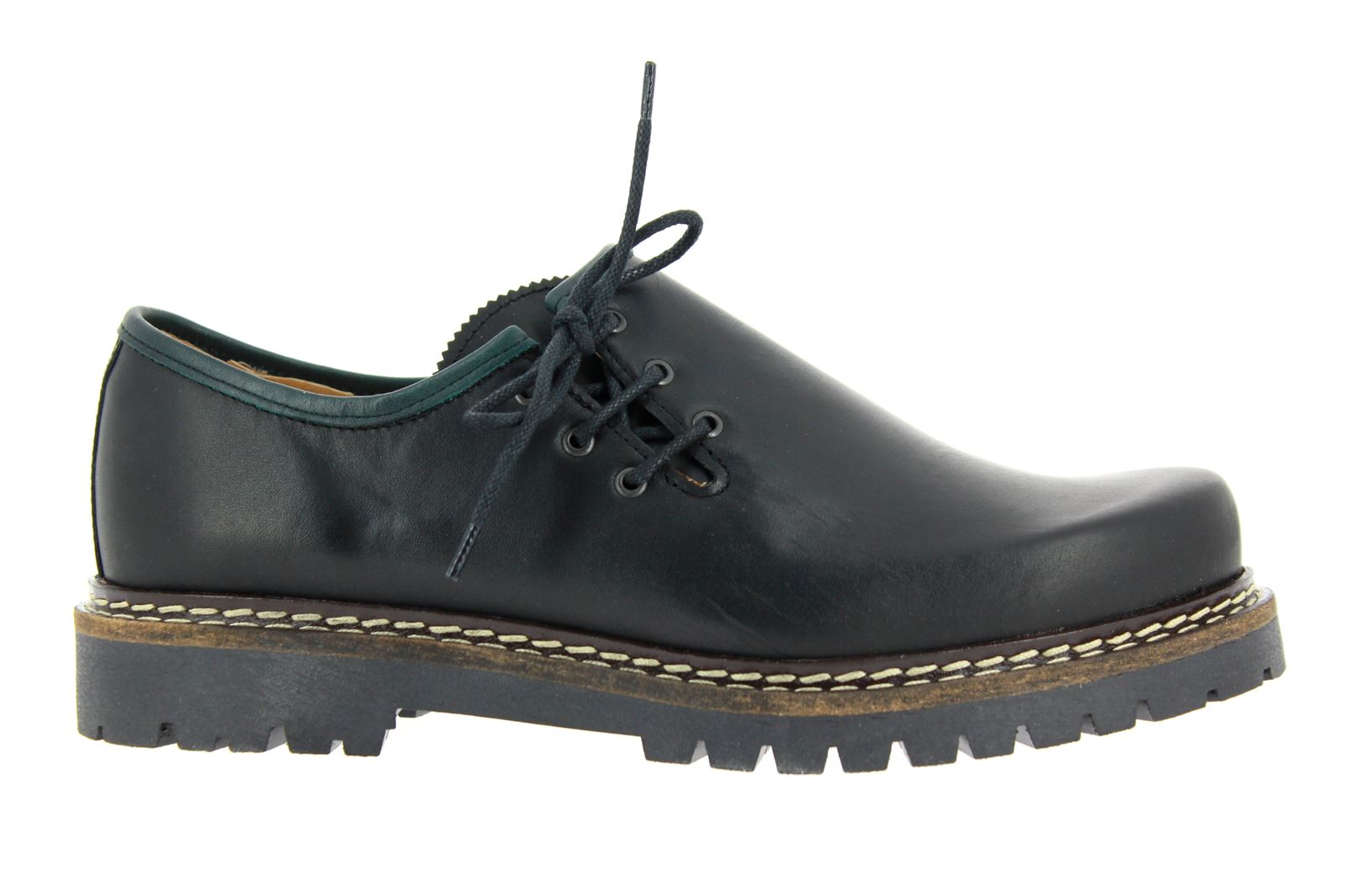 dirndl + bua Trachtenschuhe SOFTY BLACK GREEN LEATHER (45)