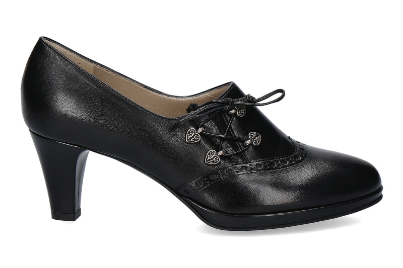 Dirndl + Bua Pumps ZIEGENNAPPA SCHWARZ (37 )