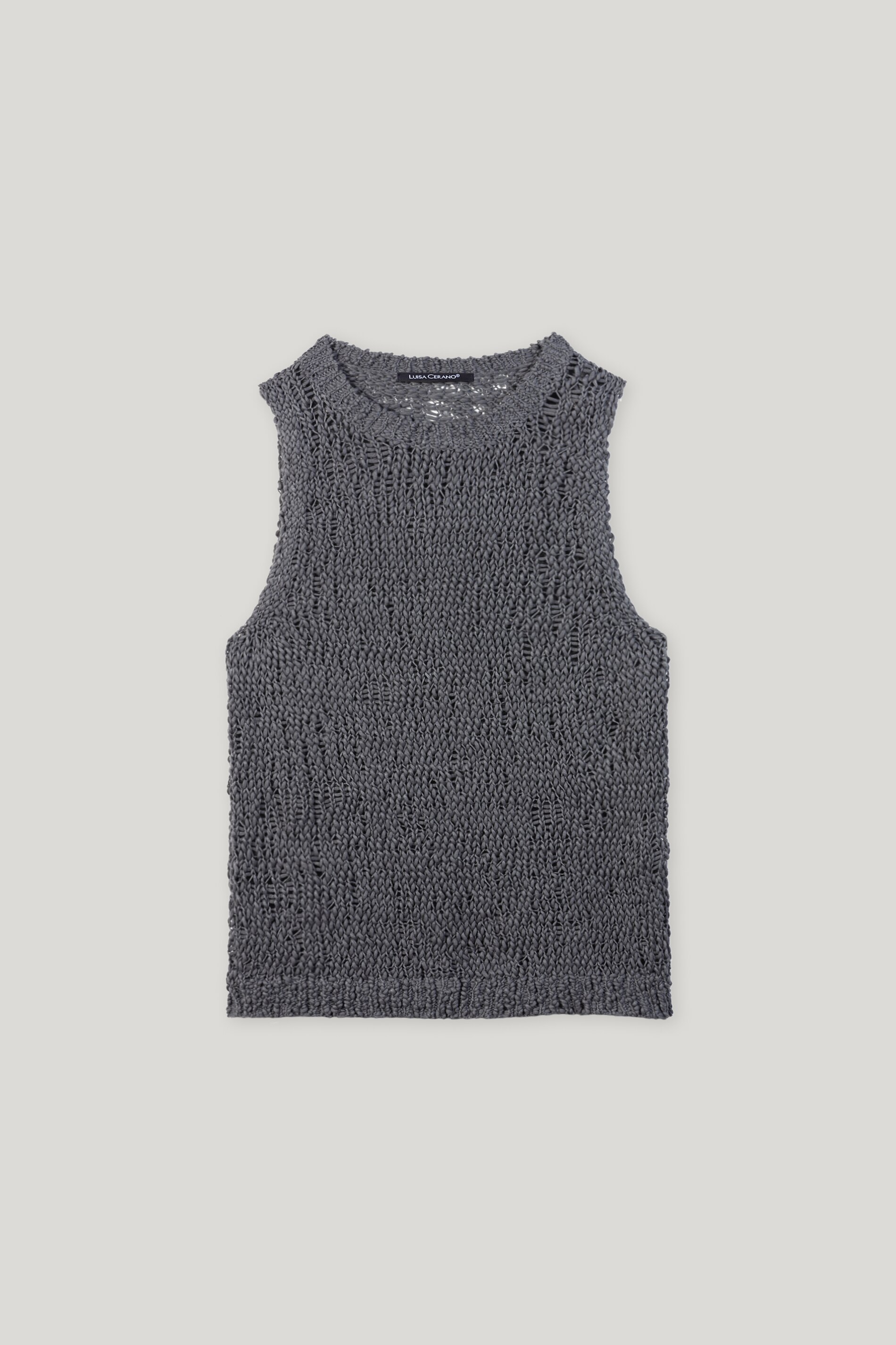 Luisa Cerano Top BOUCLE KNITTED - cool grey/grau