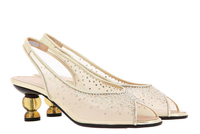 Fernando Pensato Sandale GRACE RETE NATUR LAM PLAT ORO (38)