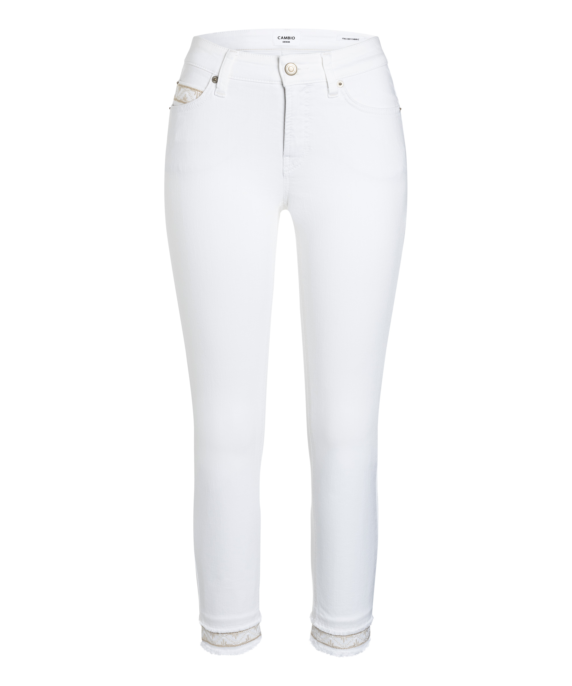 Cambio Jeans Tess straight short PURE WHITE