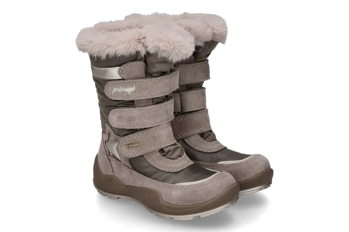 Primigi Mädchen- Stiefel WINGER GTX gefüttert- marmotta pietra/ grau