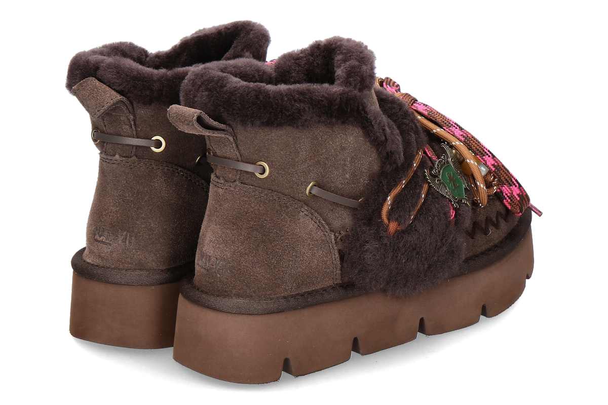 Nan-Ku Couture Bootie gefüttert GFH01- coffee_232300121_2
