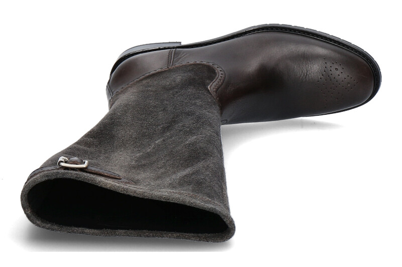 Dirndl + Bua Stiefel NEVADA ANTIKBOCK STRETCH ANTHRAZIT AHORN (38½)