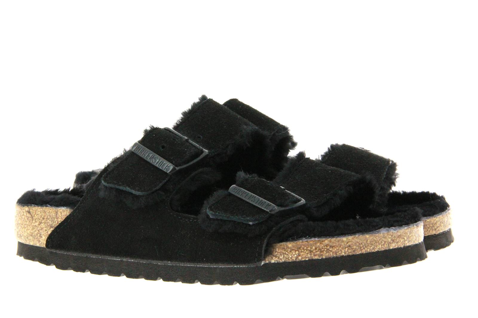 Birkenstock Pantolette ARIZONA NORMAL FUR BLACK (43)