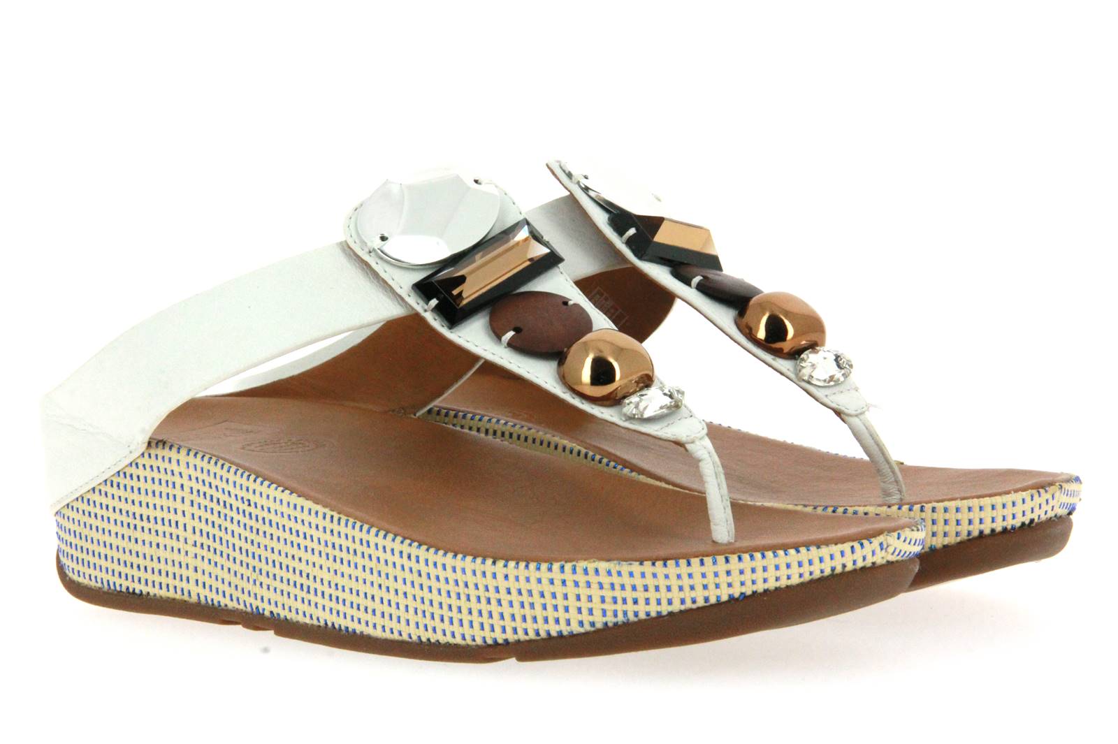Fitflop Pantolette JEWELEY TOE-POST URBAN WHITE (39)