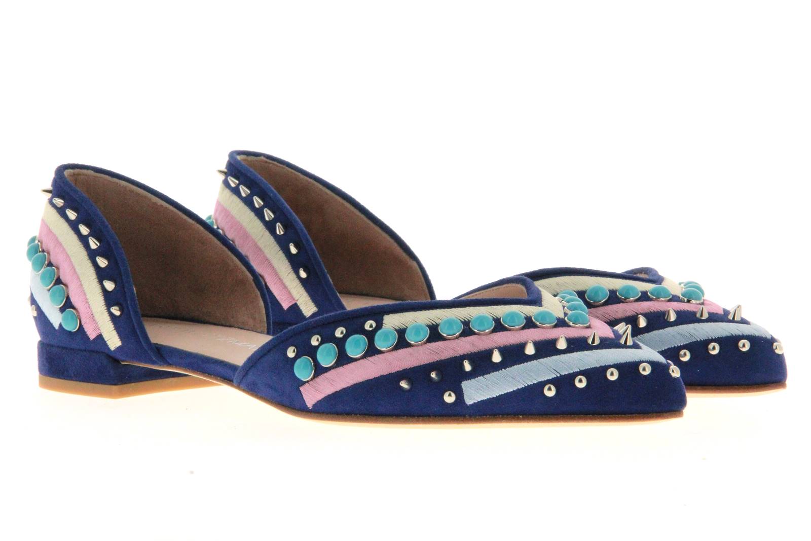 Stuart Weitzman Ballerina SUGARDOTS ULTRAMAR SUEDE (40)