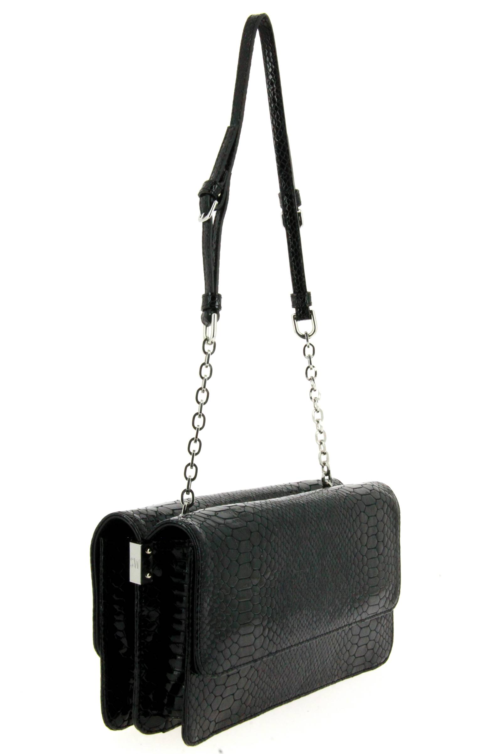 Stuart Weitzman Tasche DUPLEX BLACK CRYSTAL SNAKE 