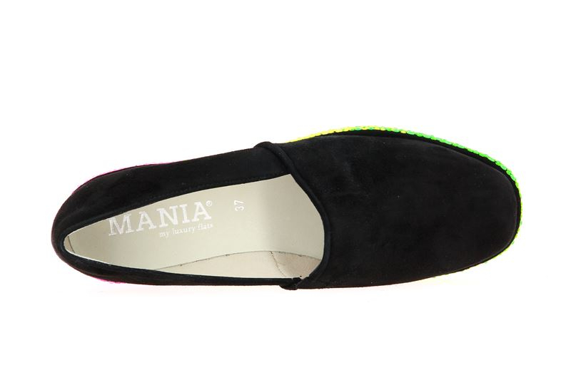 Mania Plateauslipper CAMOSCIO NERO NEON (38)