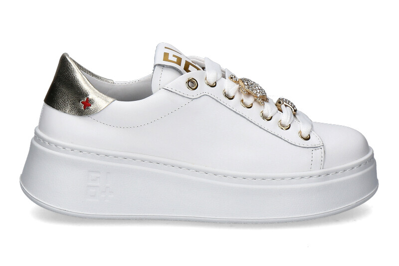 Gio+ Damen-Sneaker PIA148A COMBI- weiss/ gold 