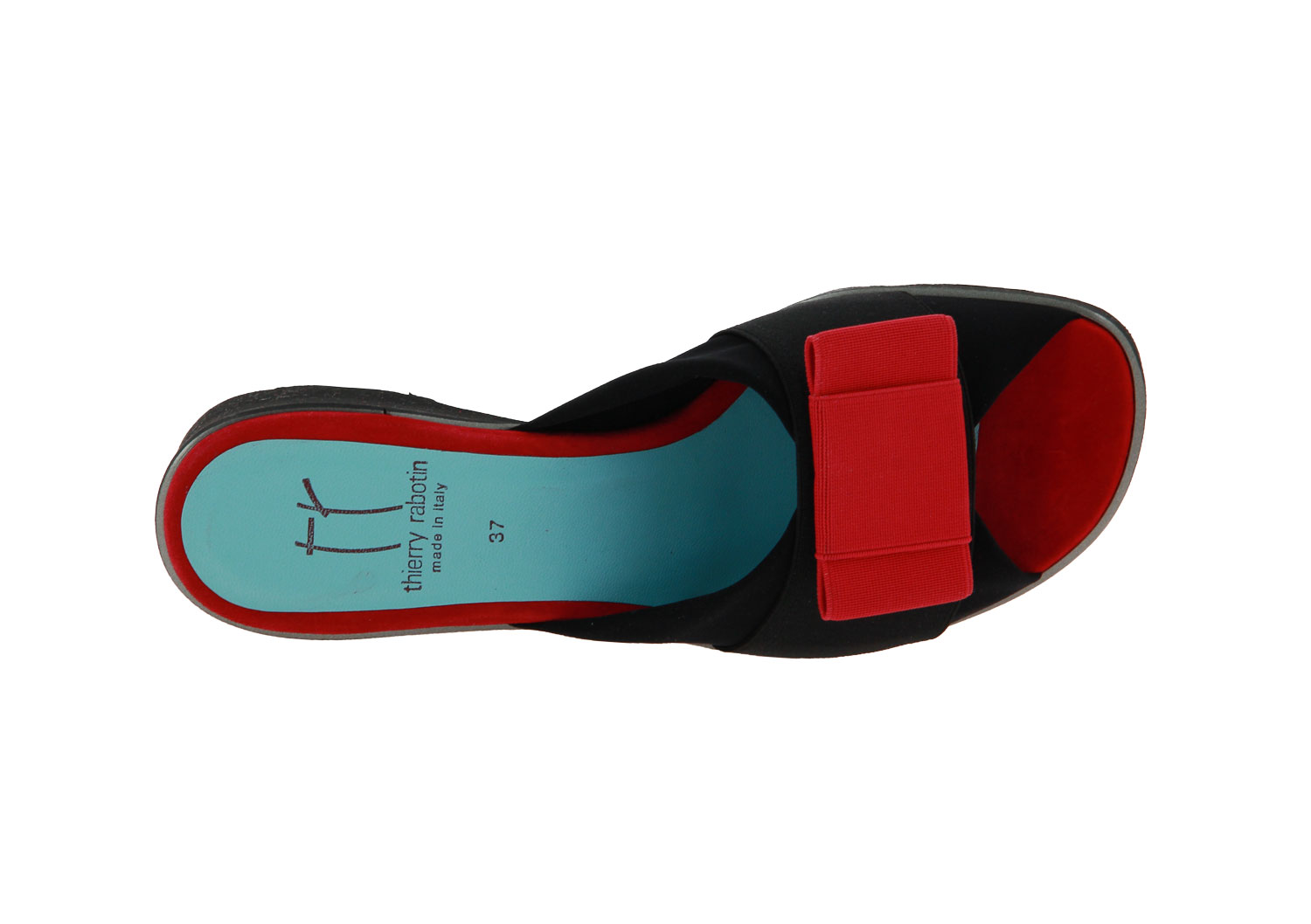 Thierry Rabotin Pantolette BALTIC CAMOSCIO NERO ROSSO (42)