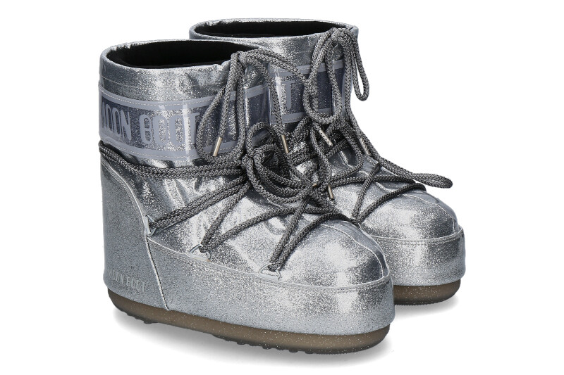 Moon Boot Snowboot ICON LOW GLITTER- silver