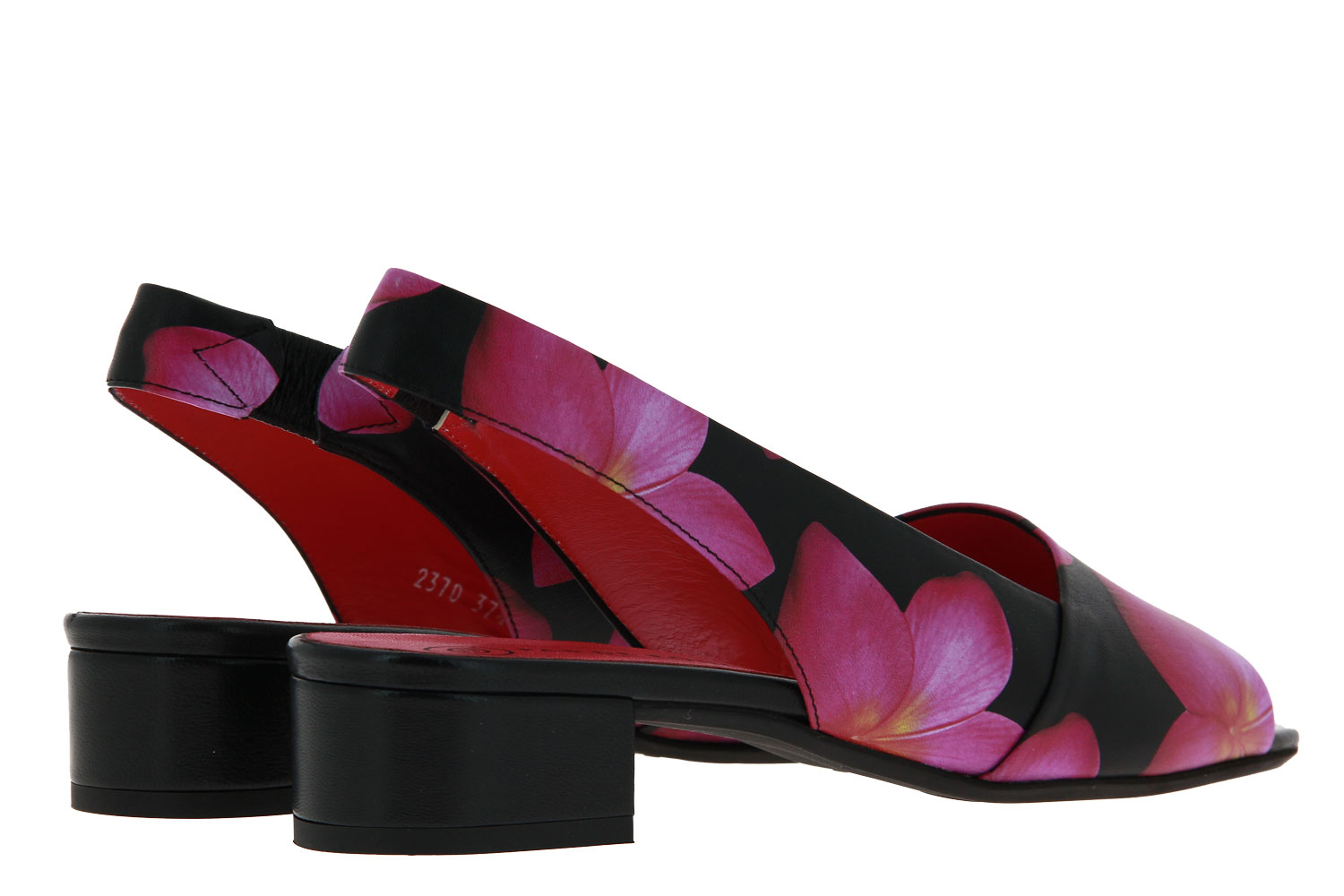 Pas De Rouge Sandale PETAL NAPPA NERO RED (39½)