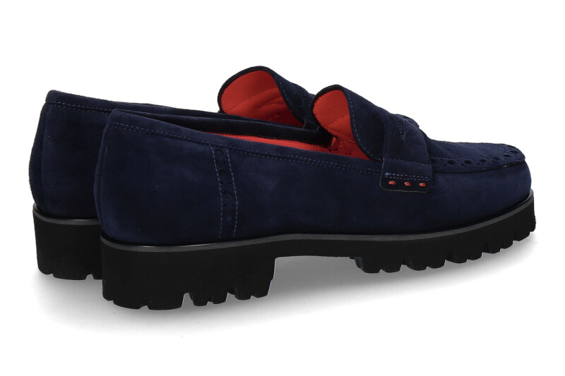 Pas de Rouge Slipper Marta Camoscio Blu (36½)