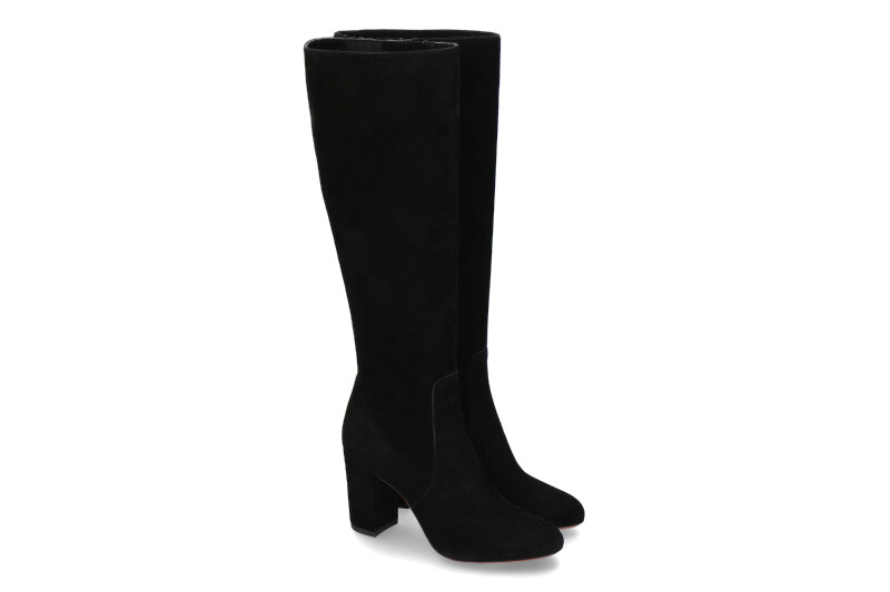 Santoni Stiefel VELOURSLEDER SCHWARZ (37½)