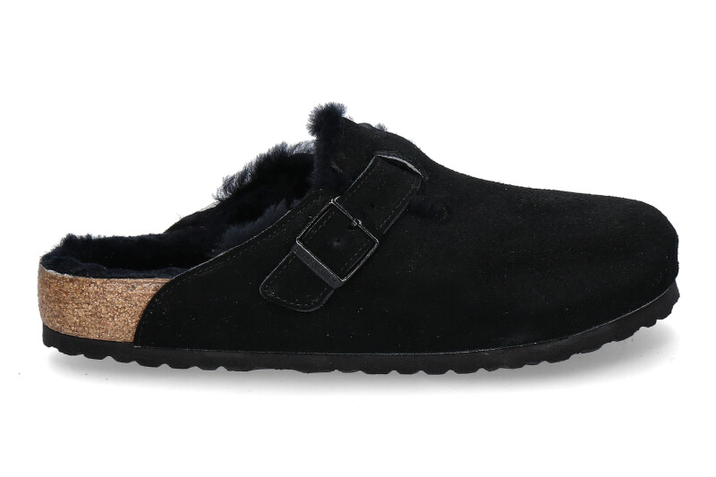 Birkenstock Clogs gefüttert BOSTON NORMAL FUR BLACK (44)