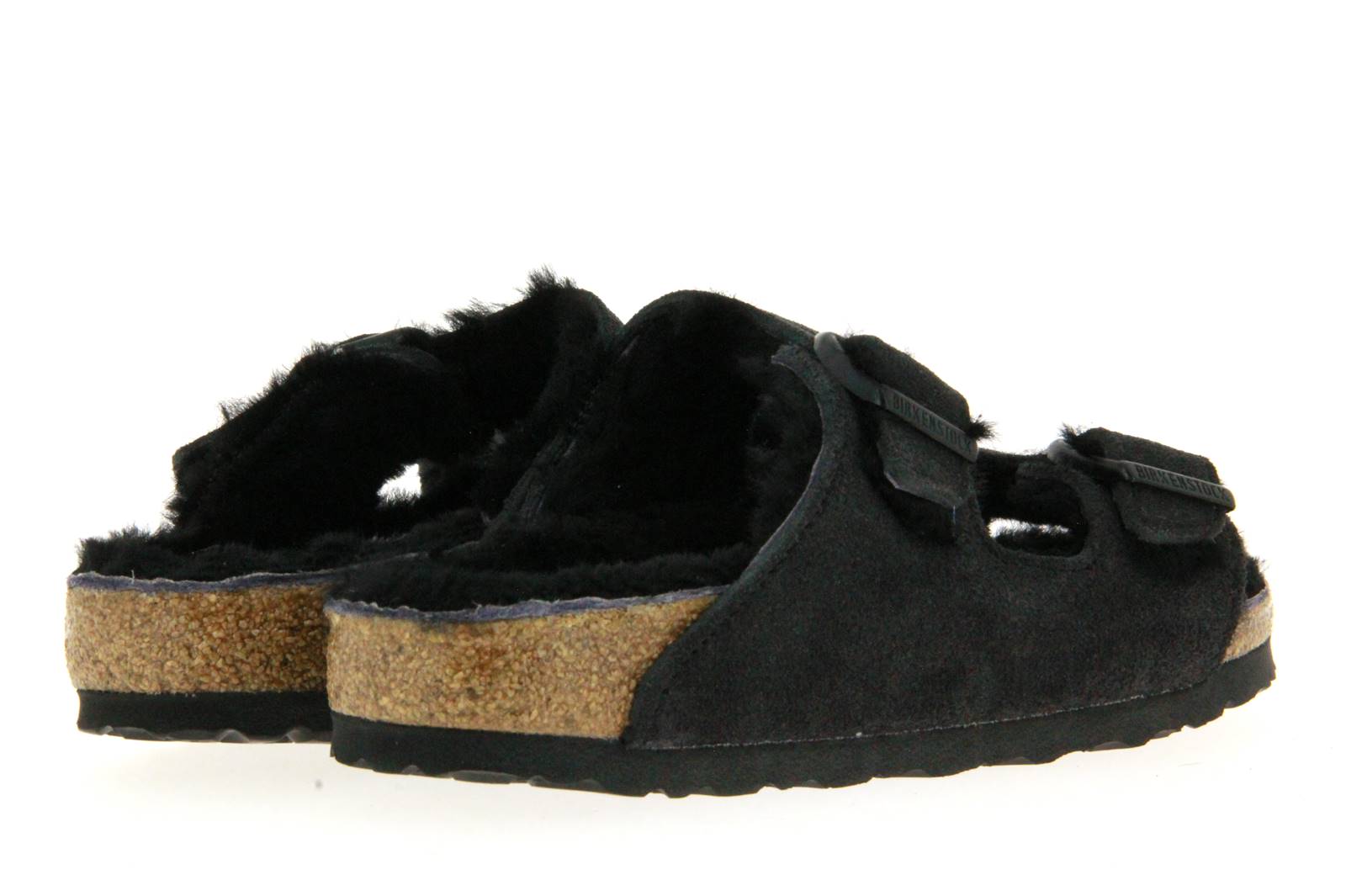 Birkenstock Pantolette ARIZONA FELL VELOURSLEDER GUNMETAL (42)