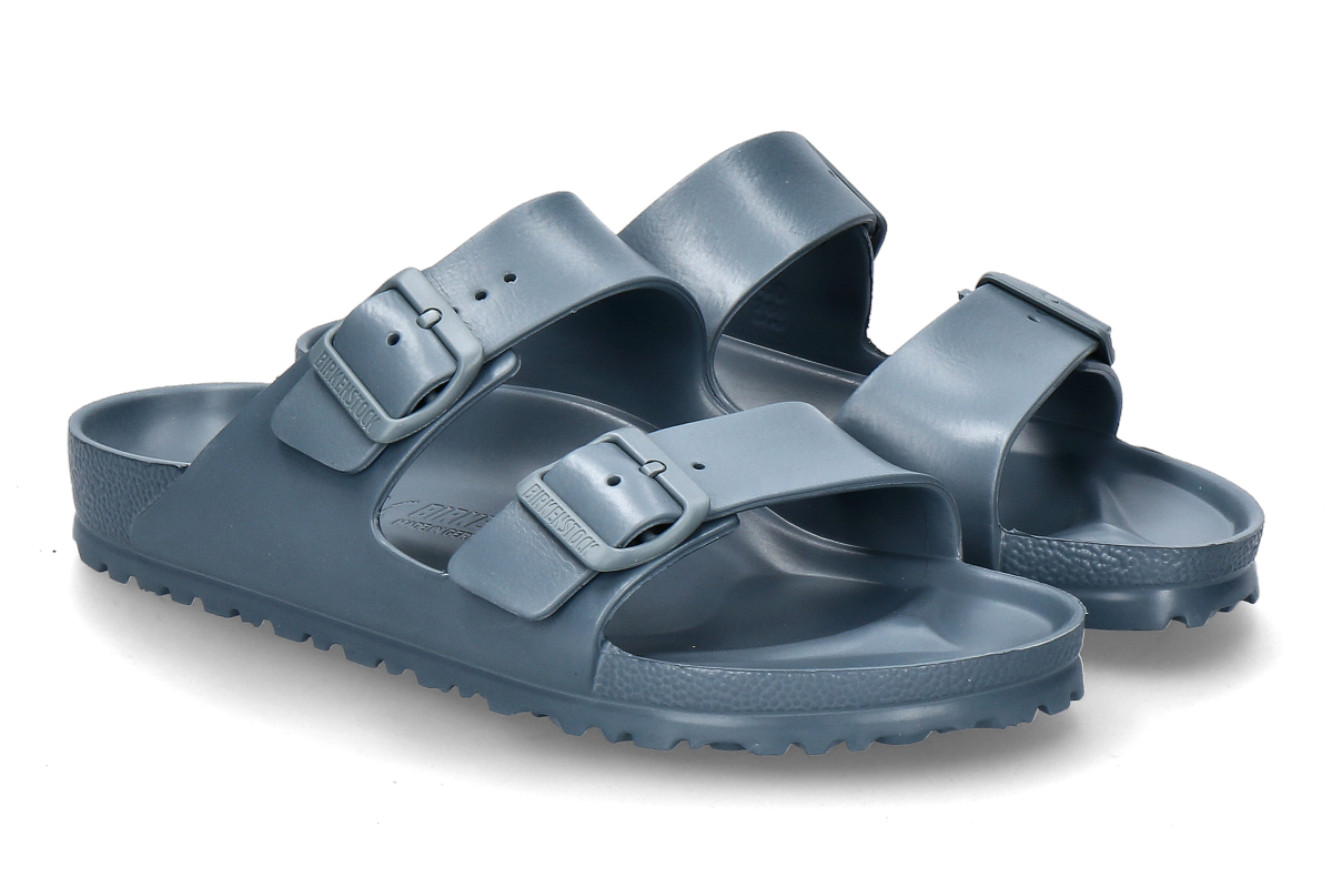 Birkenstock Damen- Pantolette ARIZONA EVA SCHMAL- basalt grey/ blau