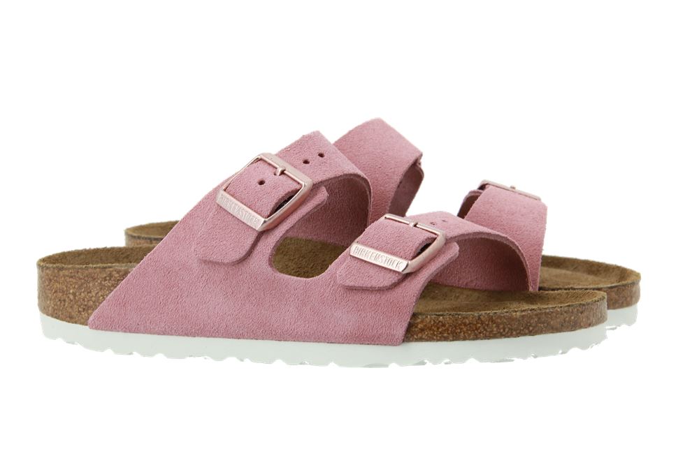 Birkenstock Pantolette ARIZONA SCHMAL VELOURSLEDER ROSE (36)